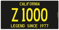 Z900us US License Plate Z 1000
